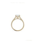 Oval Cut Lab Grown Diamond Engagement Ring | Hidden Halo | Cathedral Setting