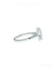 Oval Cut Lab Grown Diamond Engagement Ring | Hidden Halo | Cathedral Setting