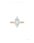 Marquise Cut Lab Grown Diamond Engagement Ring | Hidden Halo | Signature Setting