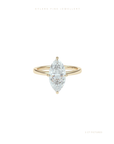 Marquise Cut Lab Grown Diamond Engagement Ring | Hidden Halo | Signature Setting