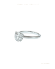 Round Cut Lab Grown Diamond Engagement Ring | Two Tone | Cathedral Setting