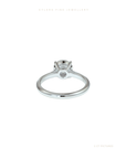Round Cut Lab Grown Diamond Engagement Ring | Two Tone | Cathedral Setting