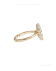 Marquise Cut Lab Grown Diamond Engagement Ring | Hidden Halo | Tulip Setting