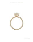 Pear Cut Lab Grown Diamond Engagement Ring | Hidden Halo | Signature Setting
