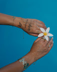 Taleisha Hand Chain | Dainty Satellite Crystal Hand Chain