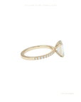 Emerald Cut Lab Grown Diamond Engagement Ring | Hidden Halo | Pave Signature Setting