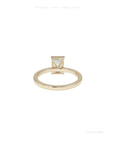 Emerald Cut Lab Grown Diamond Engagement Ring | Hidden Halo | Pave Signature Setting