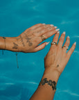 Taleisha Hand Chain | Dainty Satellite Crystal Hand Chain