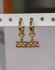 Angel Number Hoop Earrings