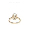 Oval Cut Lab Grown Diamond Engagement Ring | Hidden Halo | Cathedral Setting