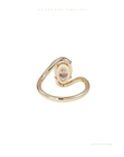 Oval Cut Lab Grown Diamond Engagement Ring | Hidden Halo | Wave Setting
