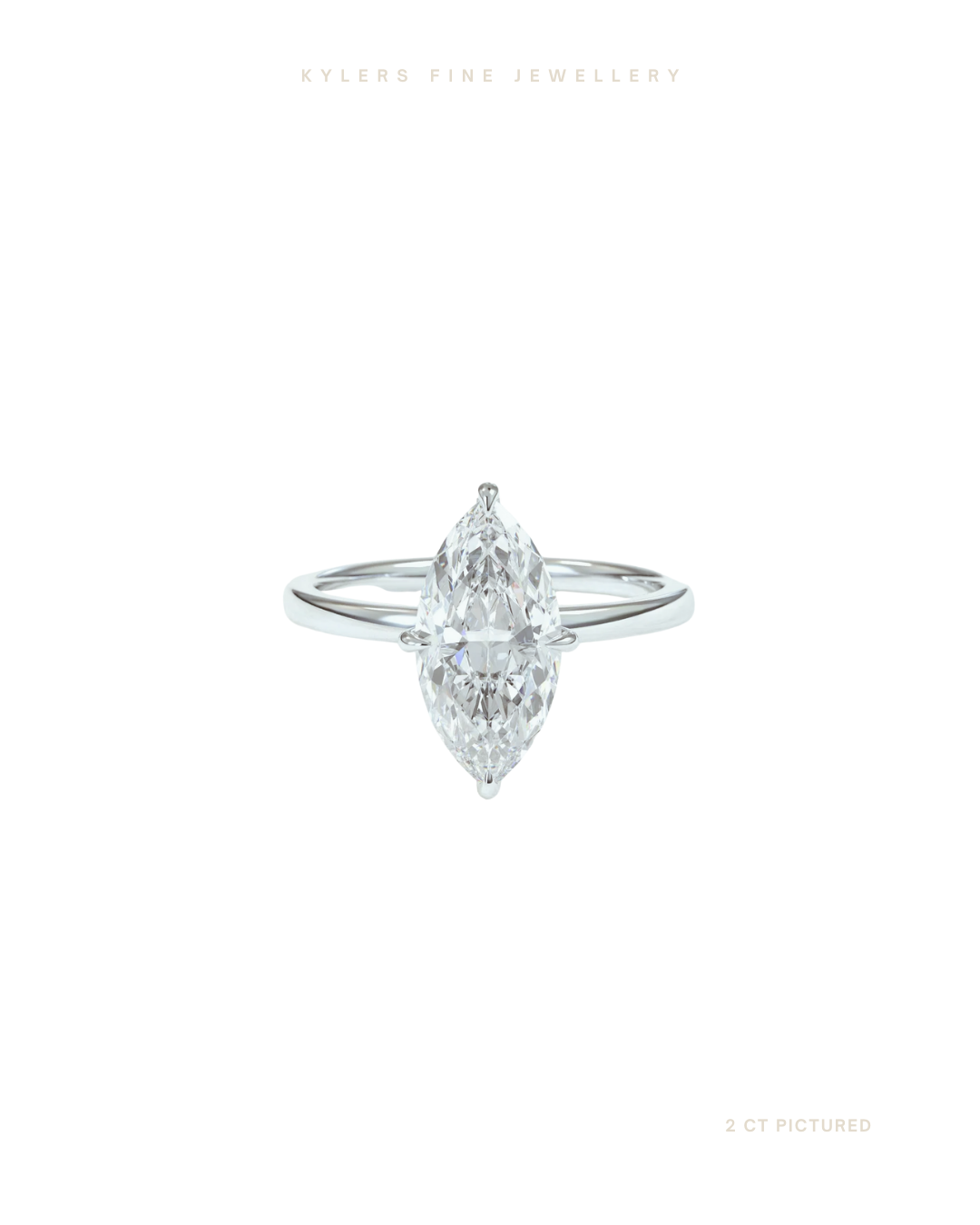 Marquise Cut Lab Grown Diamond Engagement Ring | Hidden Halo | Signature Setting