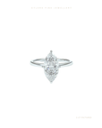 Marquise Cut Lab Grown Diamond Engagement Ring | Hidden Halo | Signature Setting