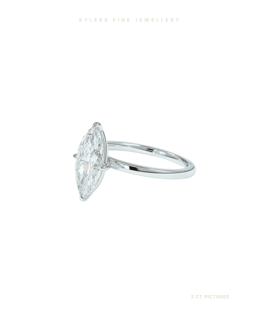 Marquise Cut Lab Grown Diamond Engagement Ring | Hidden Halo | Signature Setting