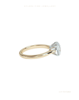 Round Cut Lab Grown Diamond Engagement Ring | Two Tone | Cathedral Setting
