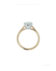 Round Cut Lab Grown Diamond Engagement Ring | Two Tone | Cathedral Setting