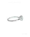 Round Cut Lab Grown Diamond Engagement Ring | Two Tone | Cathedral Setting