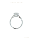 Round Cut Lab Grown Diamond Engagement Ring | Two Tone | Cathedral Setting