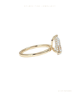 Pear Cut Lab Grown Diamond Engagement Ring | Hidden Halo | Signature Setting