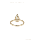 Pear Cut Lab Grown Diamond Engagement Ring | Hidden Halo | Signature Setting