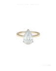 Pear Cut Lab Grown Diamond Engagement Ring | Hidden Halo | Signature Setting