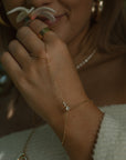 Taleisha Hand Chain | Dainty Satellite Crystal Hand Chain