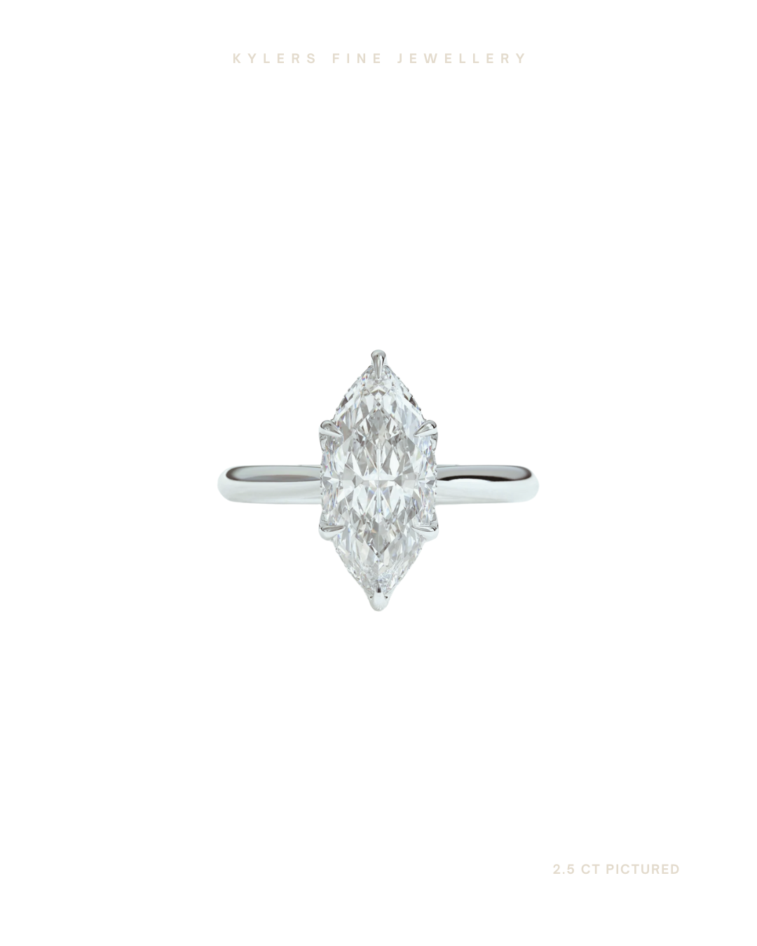 Marquise Cut Lab Grown Diamond Engagement Ring | Hidden Halo | Tulip Setting