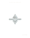 Marquise Cut Lab Grown Diamond Engagement Ring | Hidden Halo | Tulip Setting
